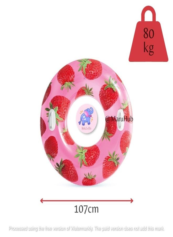 KidsZeeNie® Inflatable Swimming Floater for Summer Fun | Round Swim Ring for Kids 9+| Lightweight Pool Floater for Beach,Lake Party for Adult | Water Safety Lounge for Swimmers-42 in (Tropical Fruit) - Image 3